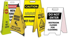 Wet Floor Signs, Pylons & Barricades